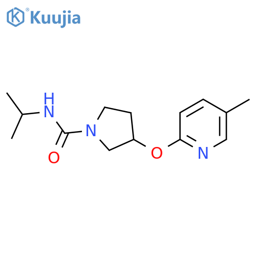 N-isopropyl-3-((5-methylpyridin-2-yl)oxy)pyrrolidine-1-carboxamide structure