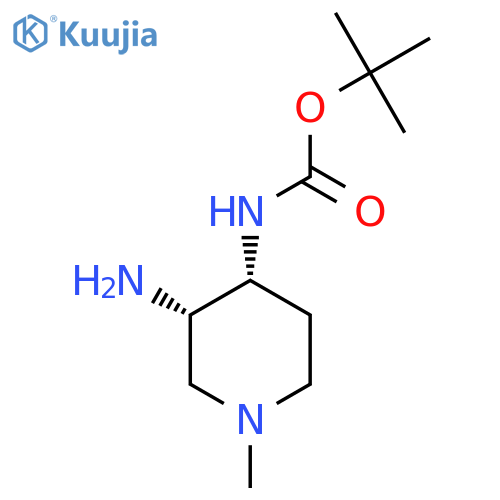 tert-butyl N-(3-amino-1-methylpiperidin-4-yl)carbamate structure