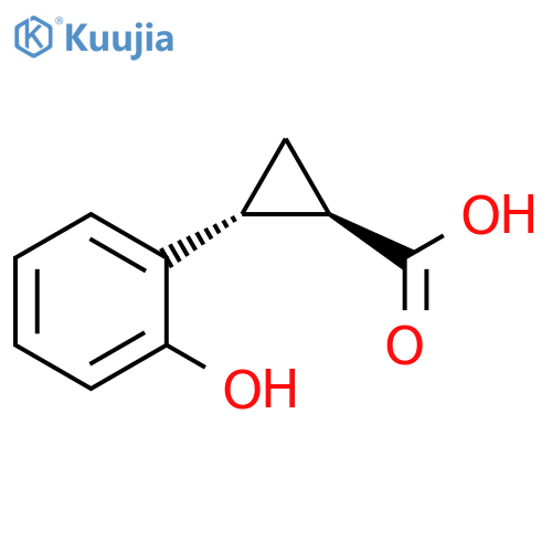 rac-(1R,2R)-2-(2-hydroxyphenyl)cyclopropane-1-carboxylic acid, trans structure