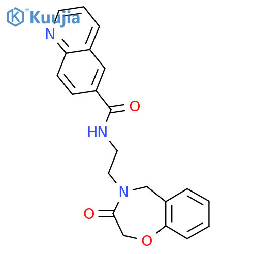 N-2-(3-oxo-2,3,4,5-tetrahydro-1,4-benzoxazepin-4-yl)ethylquinoline-6-carboxamide structure