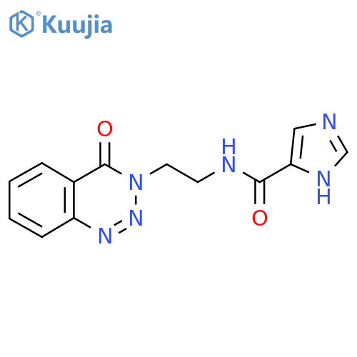 N-2-(4-oxo-3,4-dihydro-1,2,3-benzotriazin-3-yl)ethyl-1H-imidazole-5-carboxamide structure