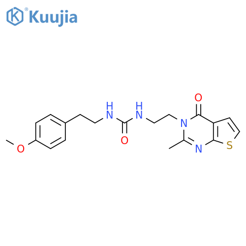 1-2-(4-methoxyphenyl)ethyl-3-(2-{2-methyl-4-oxo-3H,4H-thieno2,3-dpyrimidin-3-yl}ethyl)urea structure