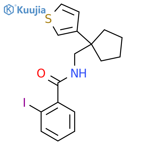 2-iodo-N-{1-(thiophen-3-yl)cyclopentylmethyl}benzamide structure