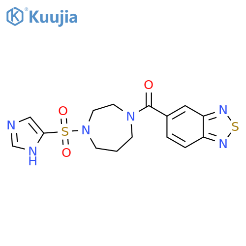 5-4-(1H-imidazole-4-sulfonyl)-1,4-diazepane-1-carbonyl-2,1,3-benzothiadiazole structure