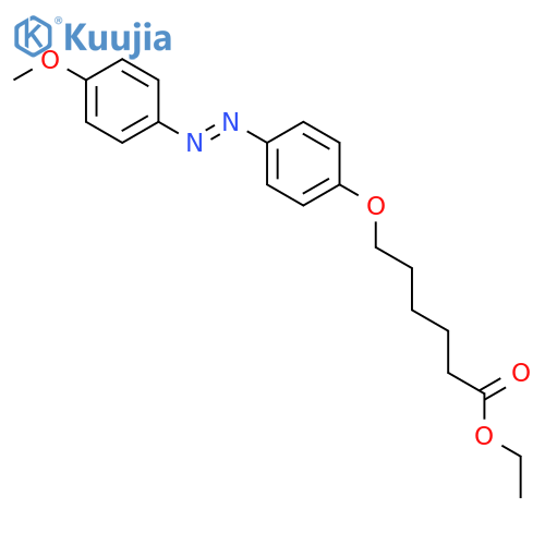 Hexanoic acid, 6-[4-[(4-methoxyphenyl)azo]phenoxy]-, ethyl ester structure