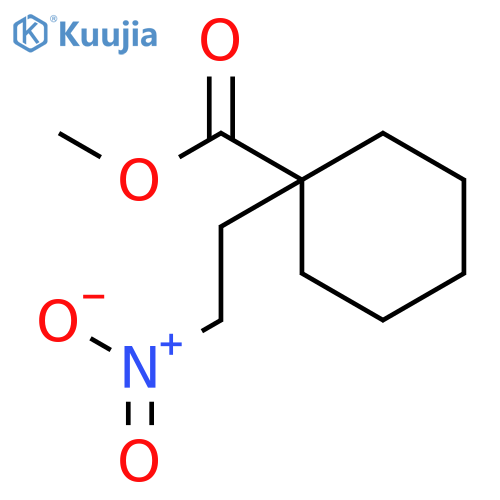 Cyclohexanecarboxylic acid, 1-(2-nitroethyl)-, methyl ester structure