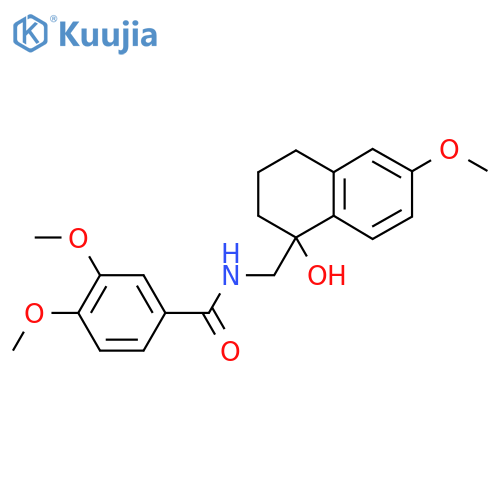 N-(1-hydroxy-6-methoxy-1,2,3,4-tetrahydronaphthalen-1-yl)methyl-3,4-dimethoxybenzamide structure