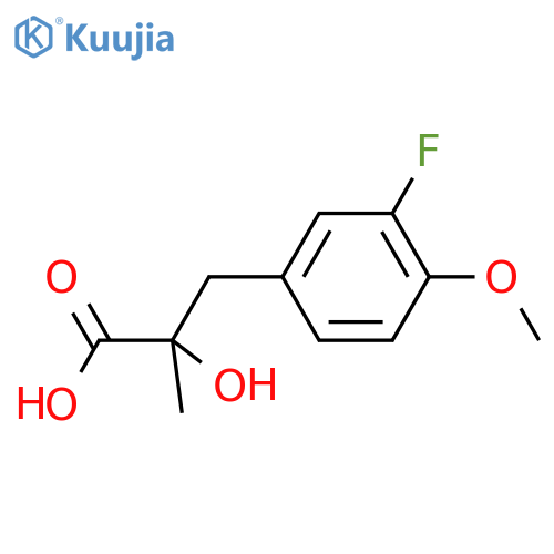 3-(3-fluoro-4-methoxyphenyl)-2-hydroxy-2-methylpropanoic acid structure