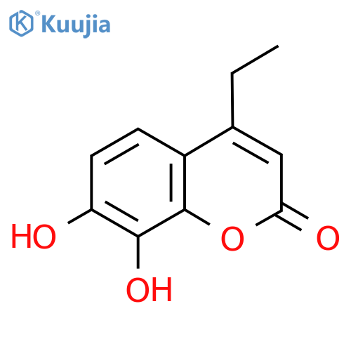4-ethyl-7,8-dihydroxy-2H-chromen-2-one structure