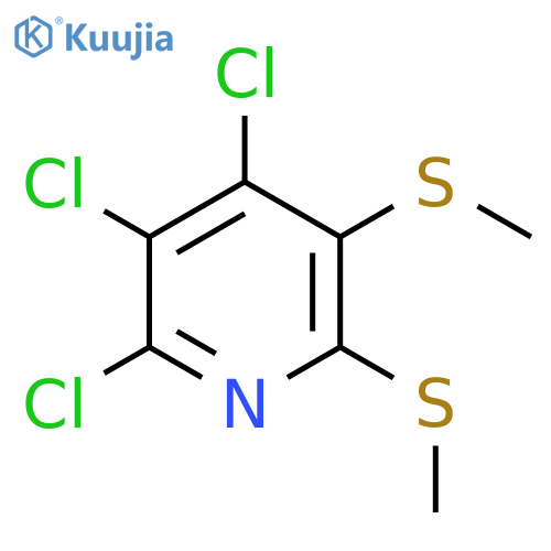 Pyridine, trichlorobis(methylthio)- structure