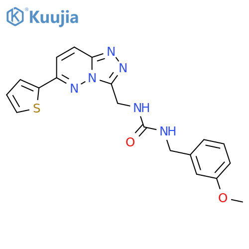 1-(3-methoxyphenyl)methyl-3-{6-(thiophen-2-yl)-1,2,4triazolo4,3-bpyridazin-3-ylmethyl}urea structure