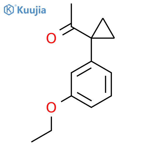 1-1-(3-ethoxyphenyl)cyclopropylethan-1-one structure