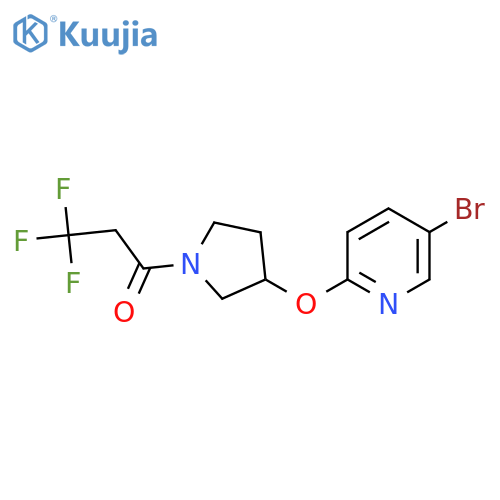 1-{3-[(5-Bromopyridin-2-yl)oxy]pyrrolidin-1-yl}-3,3,3-trifluoropropan-1-one structure