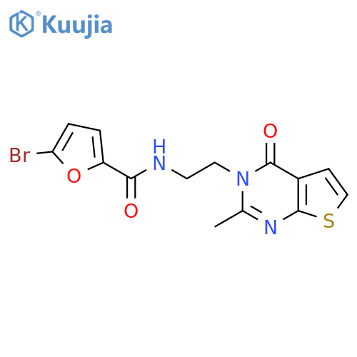 5-bromo-N-(2-{2-methyl-4-oxo-3H,4H-thieno2,3-dpyrimidin-3-yl}ethyl)furan-2-carboxamide structure
