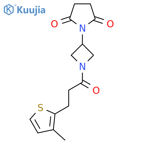 1-(1-(3-(3-Methylthiophen-2-yl)propanoyl)azetidin-3-yl)pyrrolidine-2,5-dione structure