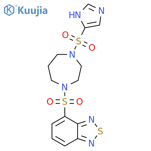4-{4-(1H-imidazole-4-sulfonyl)-1,4-diazepan-1-ylsulfonyl}-2,1,3-benzothiadiazole structure