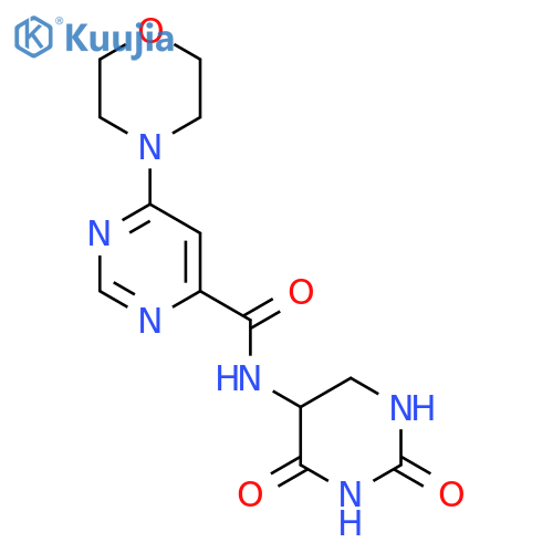 N-(2,4-dioxo-1,2,3,4-tetrahydropyrimidin-5-yl)-6-(morpholin-4-yl)pyrimidine-4-carboxamide structure