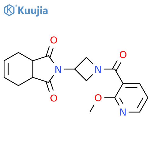 2-(1-(2-methoxynicotinoyl)azetidin-3-yl)-3a,4,7,7a-tetrahydro-1H-isoindole-1,3(2H)-dione structure