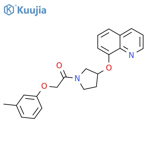 1-(3-(Quinolin-8-yloxy)pyrrolidin-1-yl)-2-(m-tolyloxy)ethanone structure