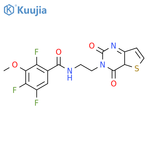N-(2-{2,4-dioxo-1H,2H,3H,4H-thieno3,2-dpyrimidin-3-yl}ethyl)-2,4,5-trifluoro-3-methoxybenzamide structure