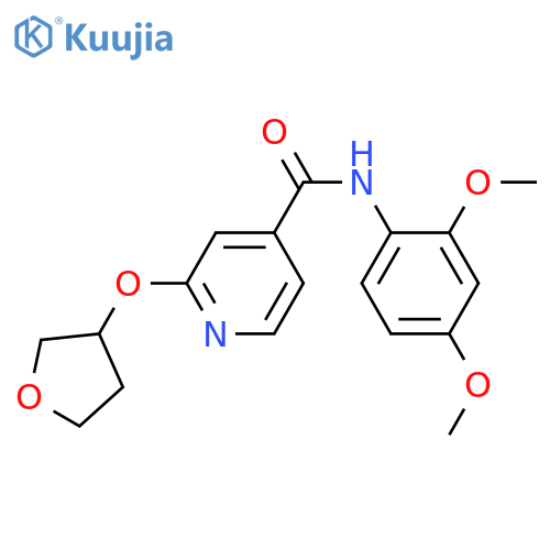 N-(2,4-dimethoxyphenyl)-2-(oxolan-3-yloxy)pyridine-4-carboxamide structure