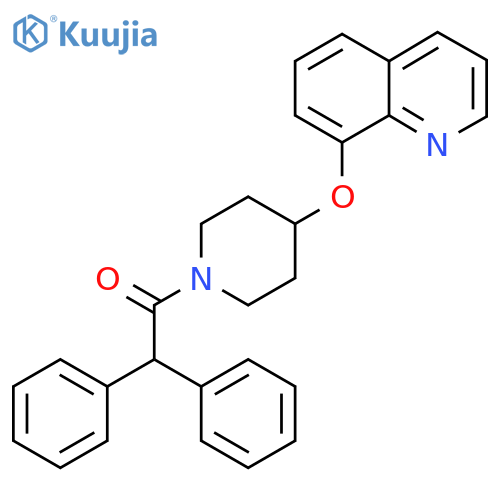 2,2-Diphenyl-1-(4-(quinolin-8-yloxy)piperidin-1-yl)ethanone structure