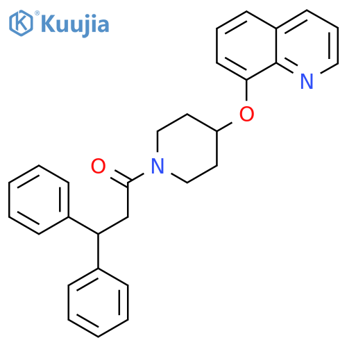 3,3-Diphenyl-1-(4-(quinolin-8-yloxy)piperidin-1-yl)propan-1-one structure