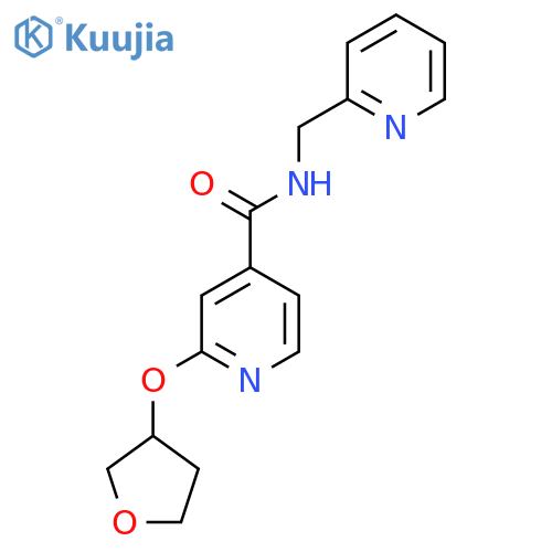 N-(pyridin-2-ylmethyl)-2-((tetrahydrofuran-3-yl)oxy)isonicotinamide structure