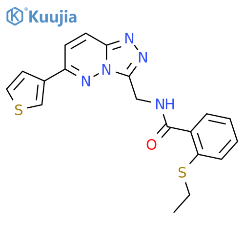 2-(ethylsulfanyl)-N-{6-(thiophen-3-yl)-1,2,4triazolo4,3-bpyridazin-3-ylmethyl}benzamide structure