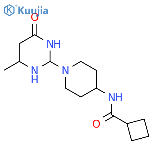 N-1-(4-methyl-6-oxo-1,6-dihydropyrimidin-2-yl)piperidin-4-ylcyclobutanecarboxamide structure