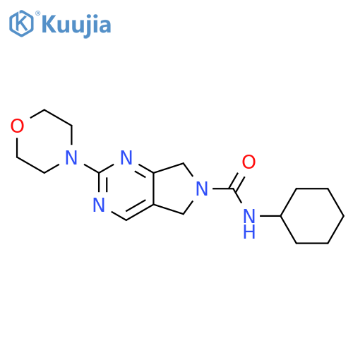 N-cyclohexyl-2-(morpholin-4-yl)-5H,6H,7H-pyrrolo3,4-dpyrimidine-6-carboxamide structure