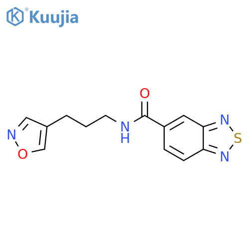 N-[3-(1,2-oxazol-4-yl)propyl]-2,1,3-benzothiadiazole-5-carboxamide structure