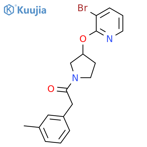 1-(3-((3-Bromopyridin-2-yl)oxy)pyrrolidin-1-yl)-2-(m-tolyl)ethanone structure
