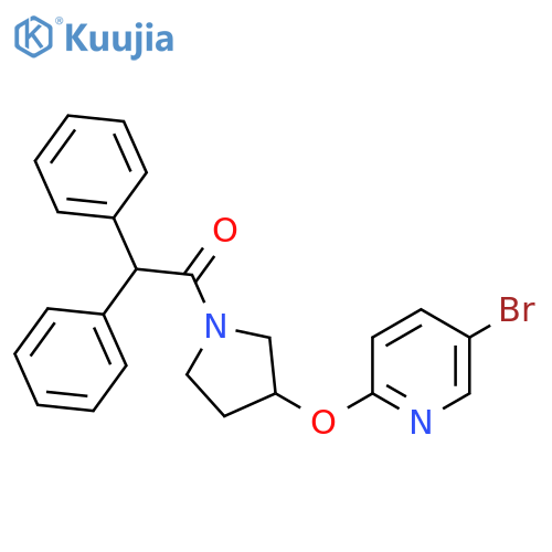 1-(3-((5-Bromopyridin-2-yl)oxy)pyrrolidin-1-yl)-2,2-diphenylethanone structure