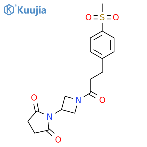 1-(1-(3-(4-(Methylsulfonyl)phenyl)propanoyl)azetidin-3-yl)pyrrolidine-2,5-dione structure