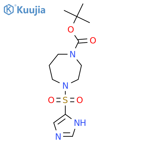 tert-butyl 4-(1H-imidazole-4-sulfonyl)-1,4-diazepane-1-carboxylate structure