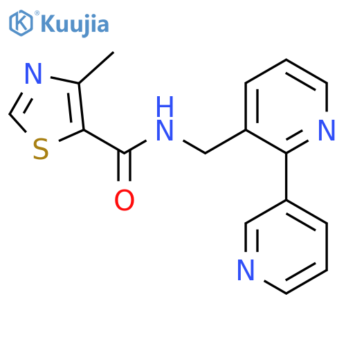N-({2,3'-bipyridine-3-yl}methyl)-4-methyl-1,3-thiazole-5-carboxamide structure