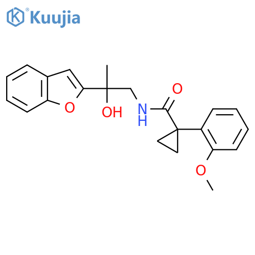 N-2-(1-benzofuran-2-yl)-2-hydroxypropyl-1-(2-methoxyphenyl)cyclopropane-1-carboxamide structure