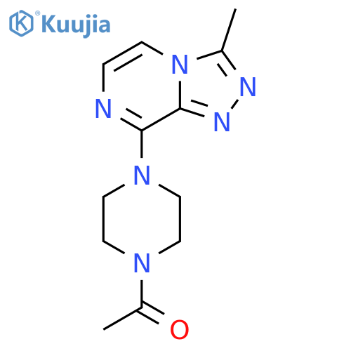 1-(4-{3-methyl-1,2,4triazolo4,3-apyrazin-8-yl}piperazin-1-yl)ethan-1-one structure