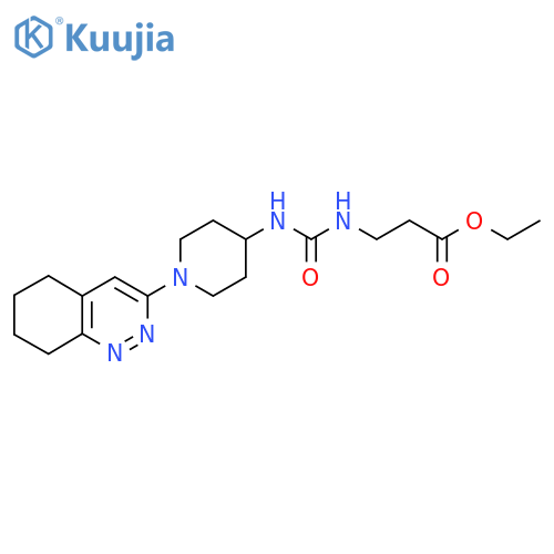 ethyl 3-({[1-(5,6,7,8-tetrahydrocinnolin-3-yl)piperidin-4-yl]carbamoyl}amino)propanoate structure