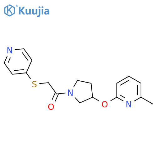 1-(3-((6-Methylpyridin-2-yl)oxy)pyrrolidin-1-yl)-2-(pyridin-4-ylthio)ethanone structure