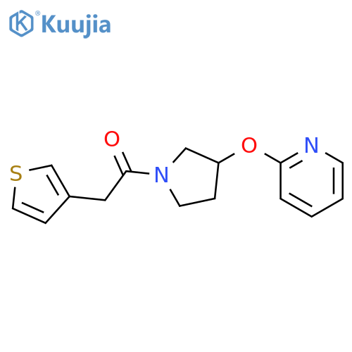 1-(3-(Pyridin-2-yloxy)pyrrolidin-1-yl)-2-(thiophen-3-yl)ethanone structure