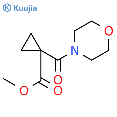 methyl 1-(morpholine-4-carbonyl)cyclopropanecarboxylate structure