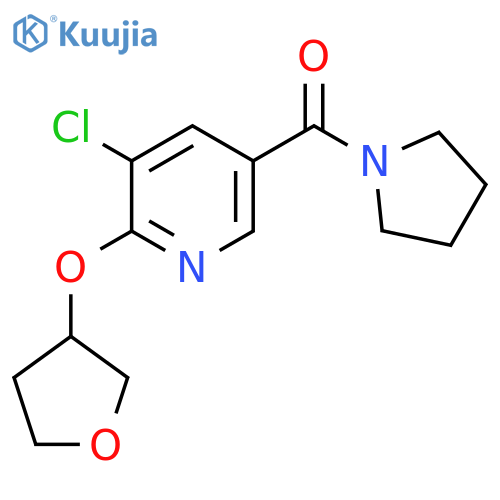 (5-Chloro-6-((tetrahydrofuran-3-yl)oxy)pyridin-3-yl)(pyrrolidin-1-yl)methanone structure