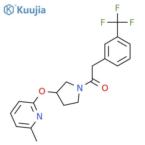 1-(3-((6-Methylpyridin-2-yl)oxy)pyrrolidin-1-yl)-2-(3-(trifluoromethyl)phenyl)ethanone structure