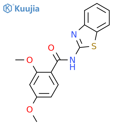 N-(1,3-benzothiazol-2-yl)-2,4-dimethoxybenzamide structure