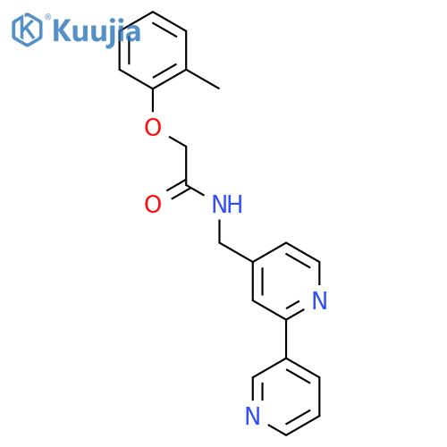 N-({2,3'-bipyridine-4-yl}methyl)-2-(2-methylphenoxy)acetamide structure