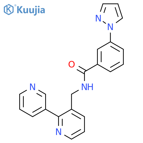 N-({[2,3'-bipyridine]-3-yl}methyl)-3-(1H-pyrazol-1-yl)benzamide structure
