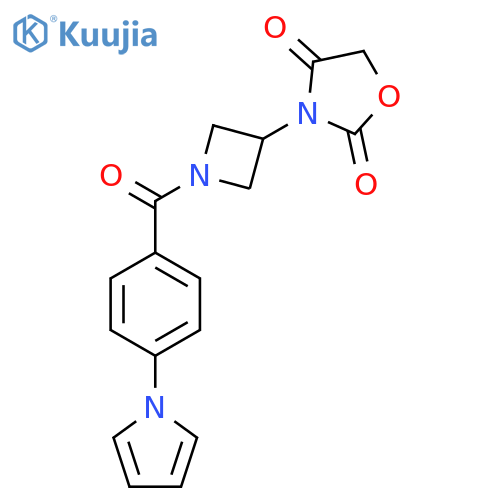3-(1-(4-(1H-pyrrol-1-yl)benzoyl)azetidin-3-yl)oxazolidine-2,4-dione structure