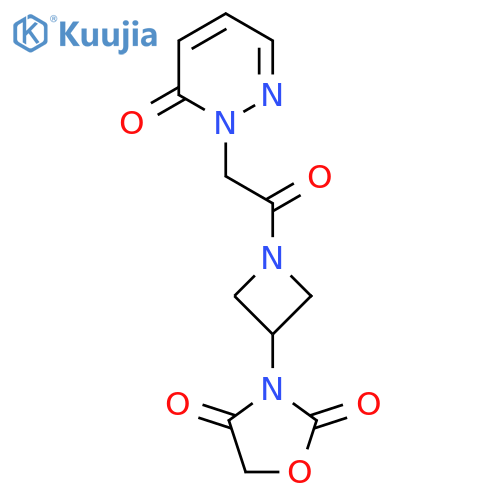 3-(1-(2-(6-oxopyridazin-1(6H)-yl)acetyl)azetidin-3-yl)oxazolidine-2,4-dione structure